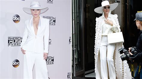 lady gaga celine cape outfit